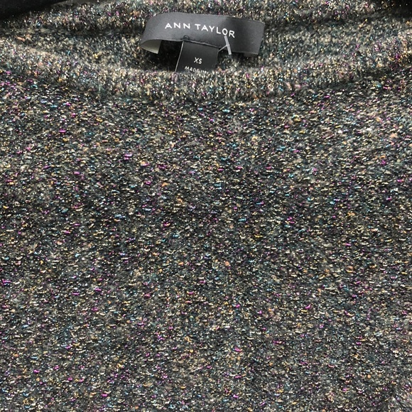 Ann Taylor Grey metallic sparkly sweater - Picture 4 of 7